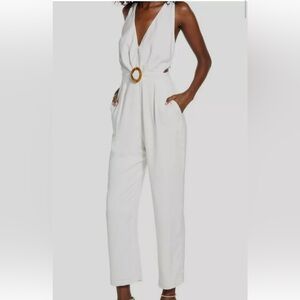 WAYF Cutout V-neck Jumpsuit